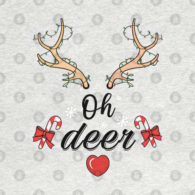 oh deer christmas is here by Mitsue Kersting